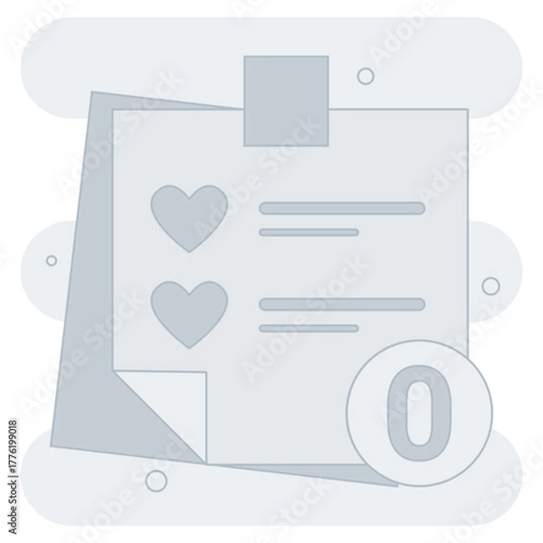 Obraz Empty Favorites Empty State Illustration