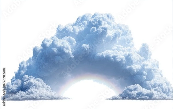 Fototapeta Beautiful Cloud Formation with Rainbow Effect