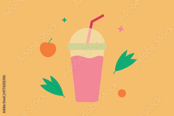 Obraz tropical smoothie background