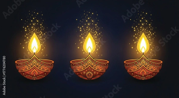 Fototapeta christmas candles on a dark background