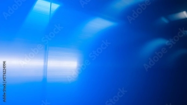 Obraz Blue metallic surface with geometric reflections, creating an abstract industrial backdrop.