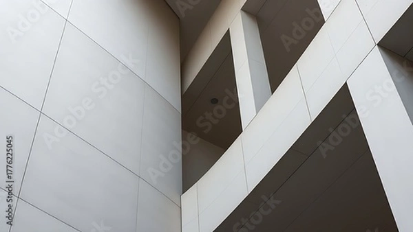 Obraz Minimalist modern architectural detail with clean lines and soft natural light.
