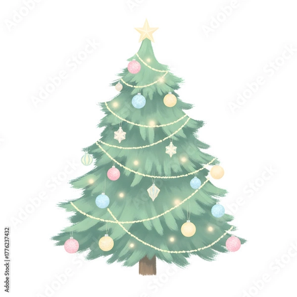 Obraz 파스텔 톤으로 그린 트리.