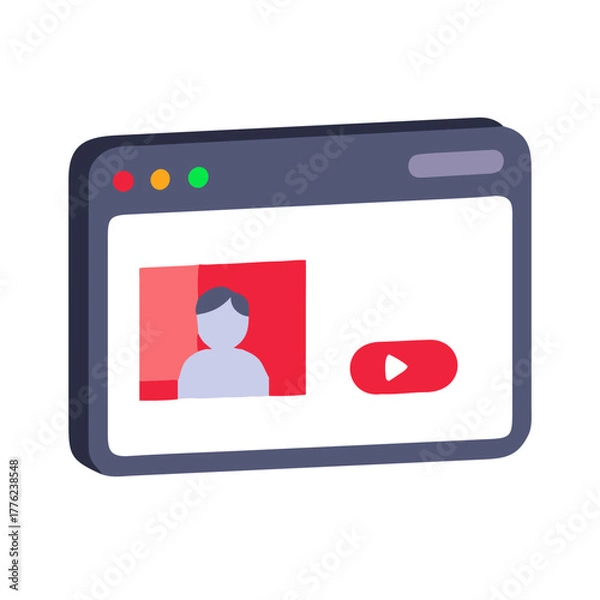 Obraz Video call window Material SVG Icon