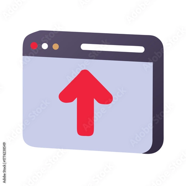 Obraz Upload arrow icon Material SVG Icon