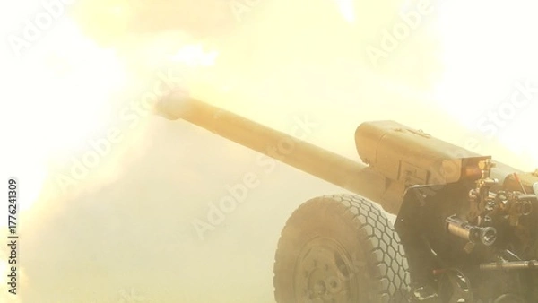Fototapeta howitzer shot