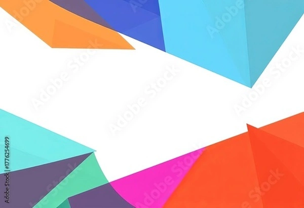 Fototapeta Abstract vector arrow design, dynamic word placement, clean white background,  message,  illustration