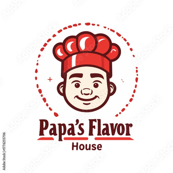 Obraz Chef restaurant logo design vector