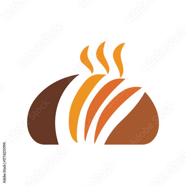 Obraz Fresh bakery bread logo vector