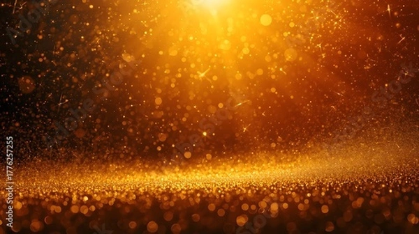 Obraz Gold background with sparkling particles