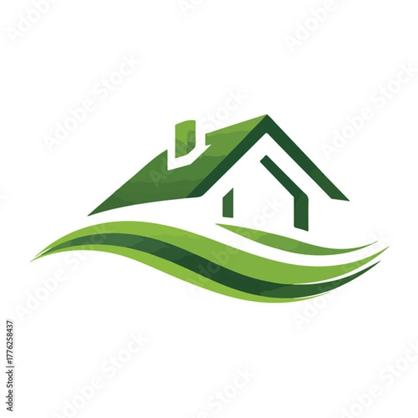 Obraz green house icon