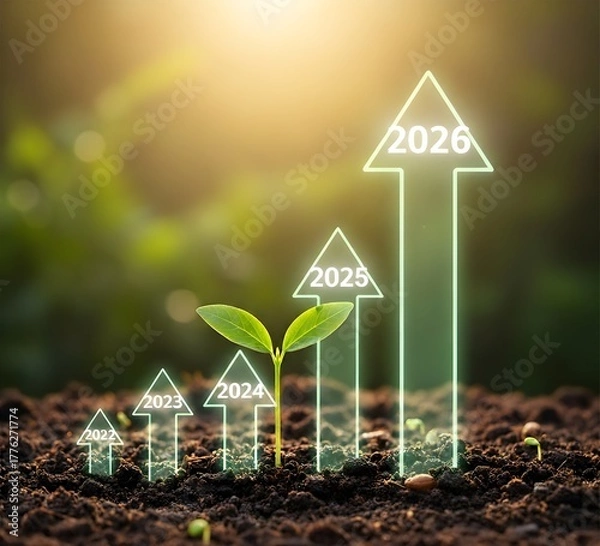 Fototapeta Sustainable Growth: 5-Year Development Roadmap (2022-2026) and Long-Term Investment Plan