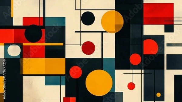 Obraz seamless pattern with wooden blocks, Generative AI