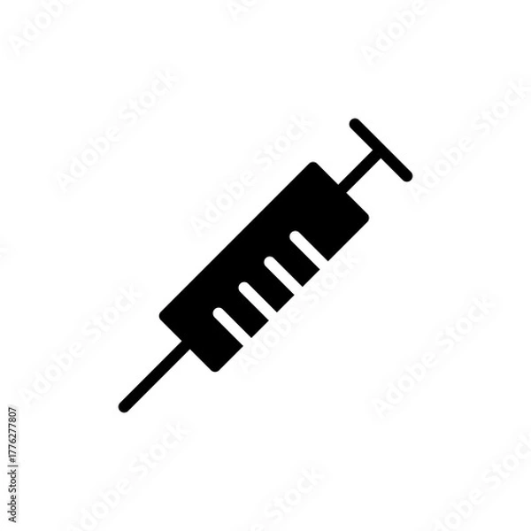 Fototapeta Syringe icon vector for web and mobile app. injection sign and symbol. vaccine icon