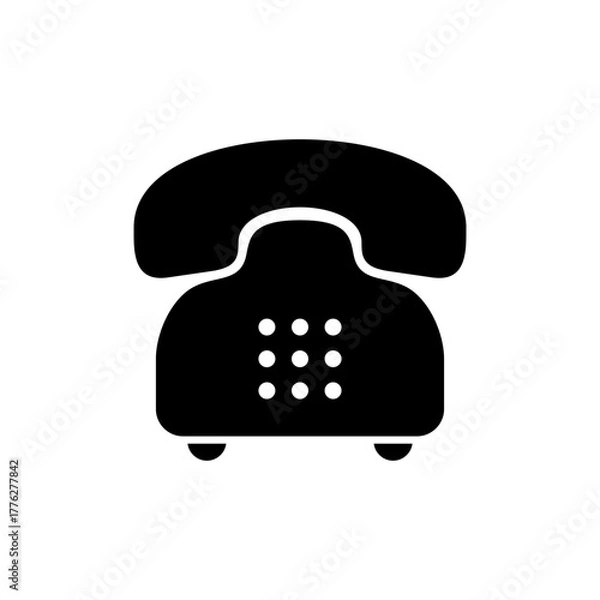 Obraz Telephone icon vector for web and mobile app. phone sign and symbol