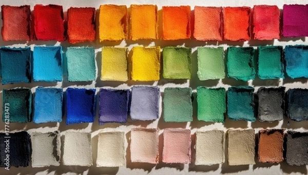 Obraz Colorful Watercolor Paint Palette Display.