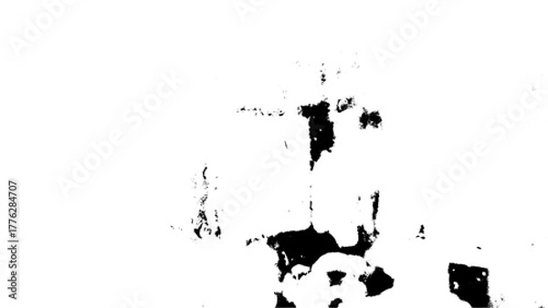 Fototapeta Distressed Black and White Abstract Texture Overlay Grungy Background Design