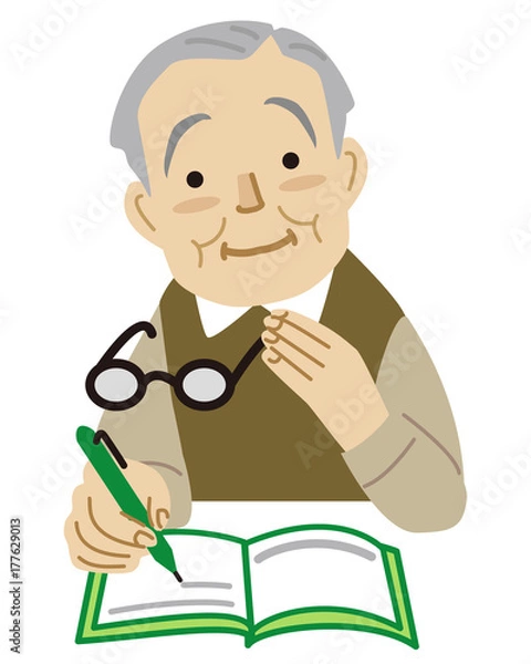 Obraz おじいさん　エンディングノート　遺言　上半身