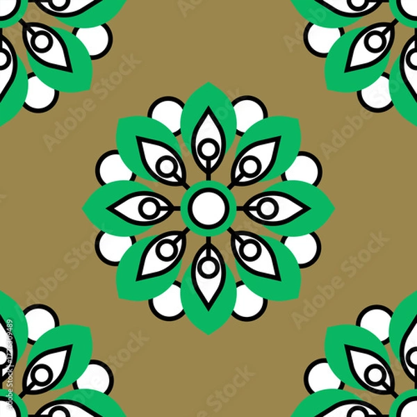 Fototapeta Geometric Ethnic traditional seamless , Aztec, Tribal, Hmong, Native American Indian, Pattern design for wrap, carpet, decorative illustraion
