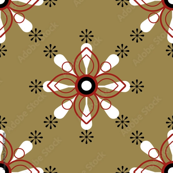 Fototapeta Geometric Ethnic traditional seamless , Aztec, Tribal, Hmong, Native American Indian, Pattern design for wrap, carpet, decorative illustraion
