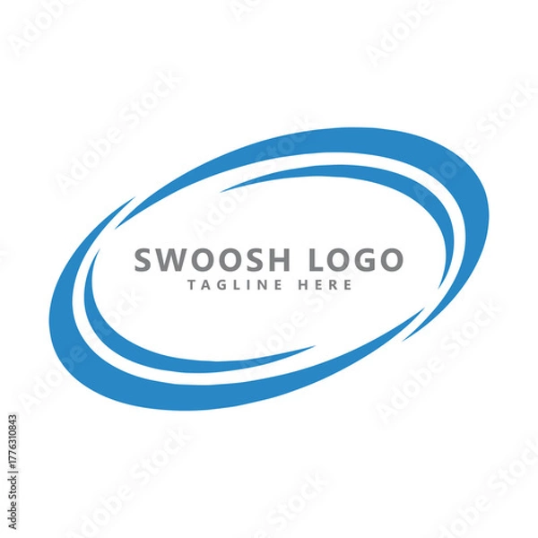 Fototapeta swoosh logo icon vector design illustration