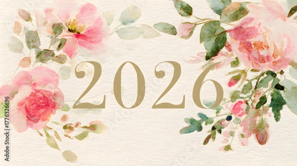 Obraz Elegant Happy New Year 2026 Celebration