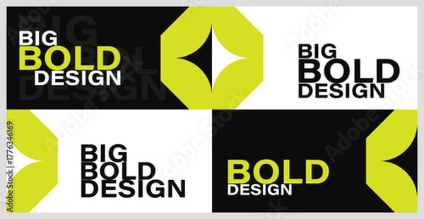 Fototapeta Bold Graphic Design Illustration of Geometric Background