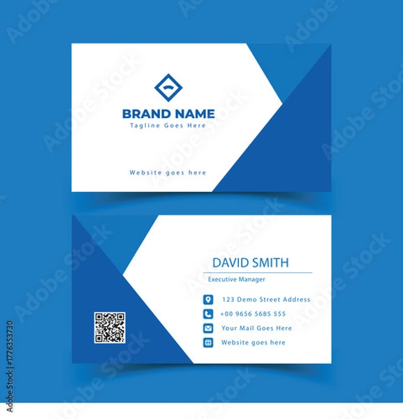 Obraz Modern and professional business card design with a clean layout and warm brown color palette