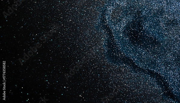 Fototapeta texture of black glitter closeup sparkling background