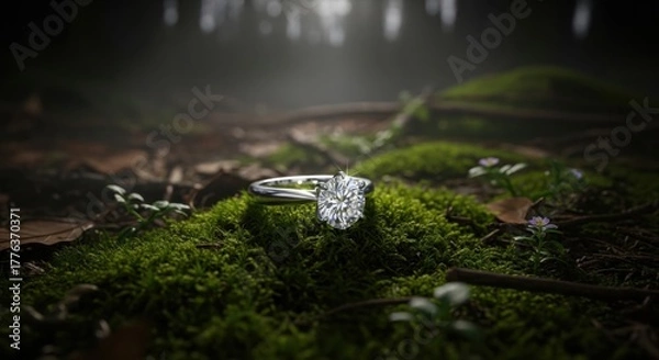 Obraz diamond ring with diamonds