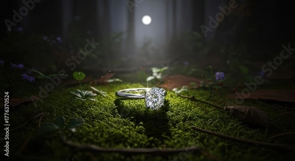 Obraz diamond ring with diamonds