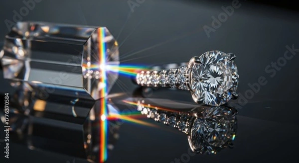 Obraz diamond ring with diamonds