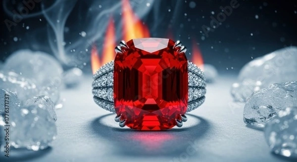 Obraz diamond ring with diamonds