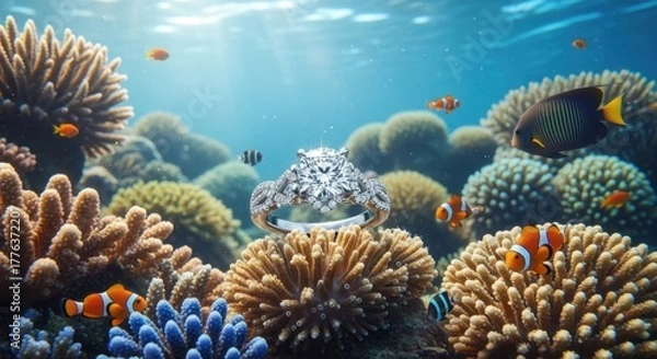 Obraz diamond ring with diamonds