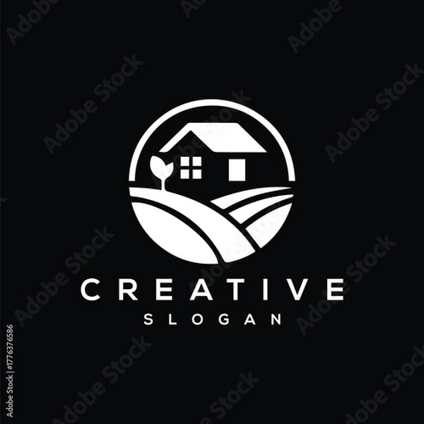 Obraz Simple modern home house or real estate logo design Home Vector logo