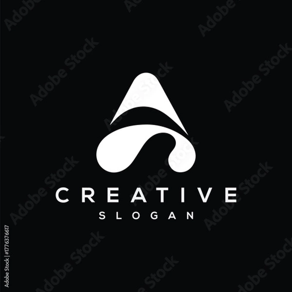 Obraz Letter A logo with creative abstract concept Premium Vector Pro Vector