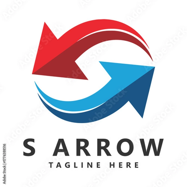 Fototapeta arrow logo icon vector illustration