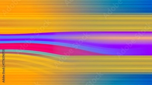 Fototapeta Vibrant Abstract Digital Artwork with Blurred Vertical Color Stripes and Glowing Bokeh Light Effects, Energetic Modern Background Featuring Warm Orange, Pink, and Deep Purple Futuristic Gradient.