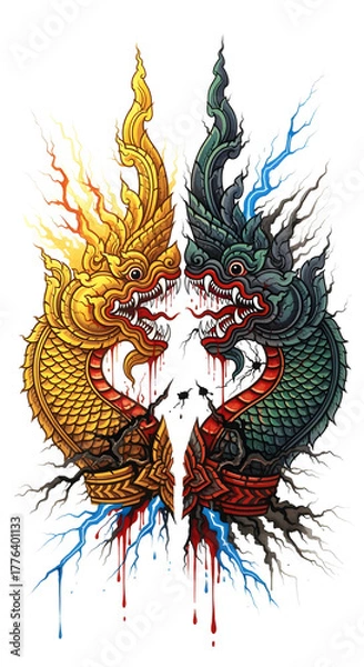 Obraz The Opposing Nāgas