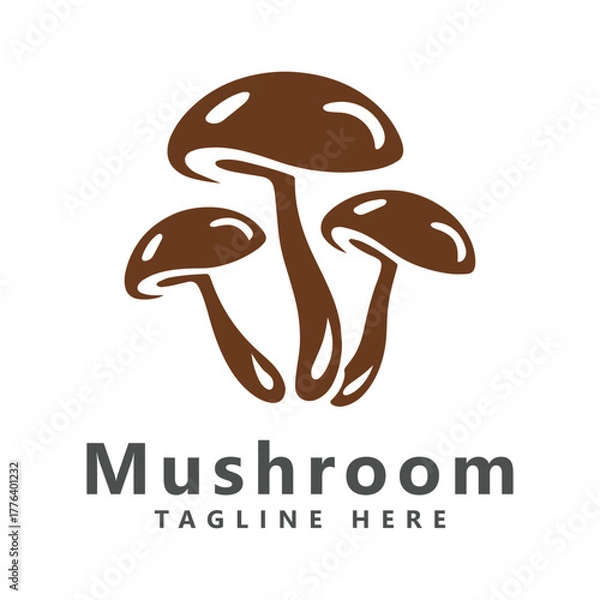 Fototapeta Mushroom logo vector design template