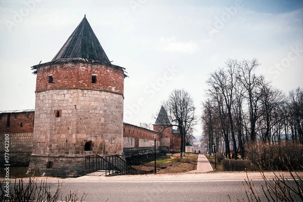 Obraz ancient unapproachable stone fortress Zaraysk Kremlin Russia