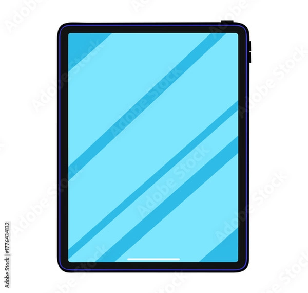 Fototapeta Tablet Computer Mockup Vector, Digital Device Screen Display