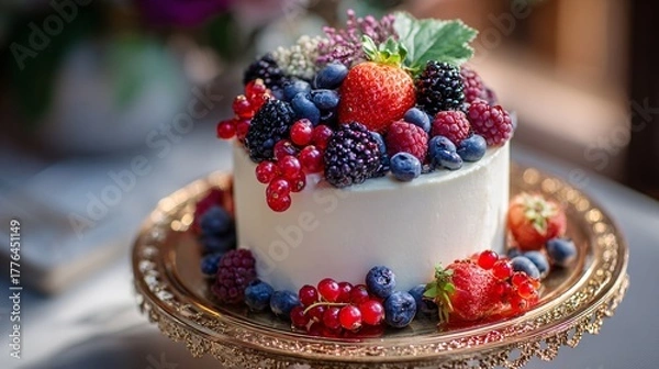 Obraz 58. Wedding cake decorated with fresh berries