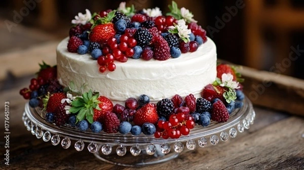 Obraz 58. Wedding cake decorated with fresh berries