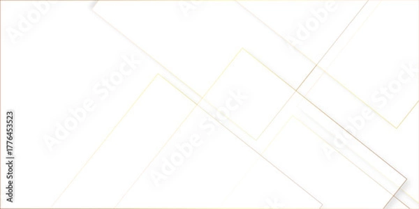 Fototapeta Abstract white background design with layers of textured white transparent material in triangle and squares shapes. White color technology concept geometric line vector white light grey background.	
