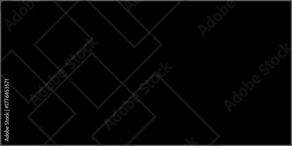 Fototapeta Abstract modern black background paper cut style with black and gold transparent material in line diamond shapes in random geometric pattern. Distress overlay vector textures. Vector ... 