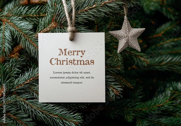 Obraz Christmas Greeting Mockup