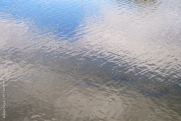 Obraz 小刻みに反射する水面