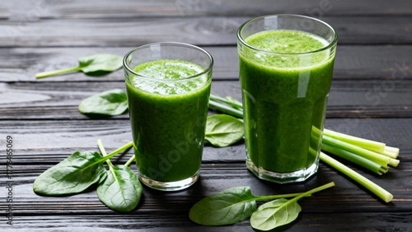 Obraz GreenSmoothieInGlasses