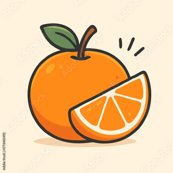 Obraz beautiful and lovely orange vector